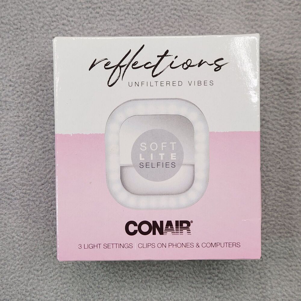 CONAIR Reflections Unfiltered Vibes LED Compact Clip On Mirror - New‎ Open Box